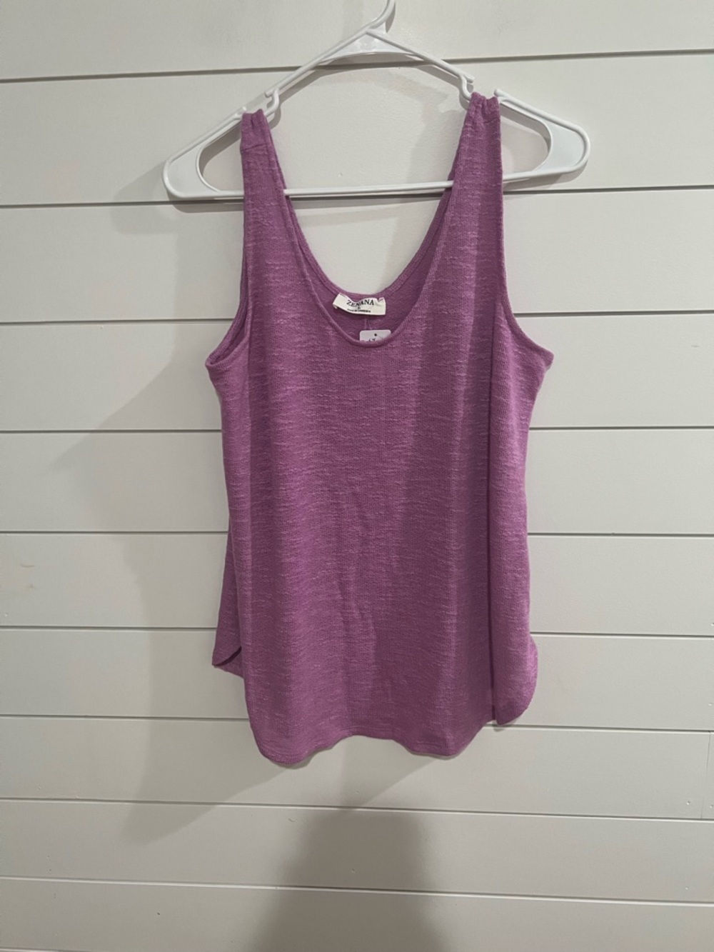 Zenana Outfitters Purple Scoop Neck Tank Top